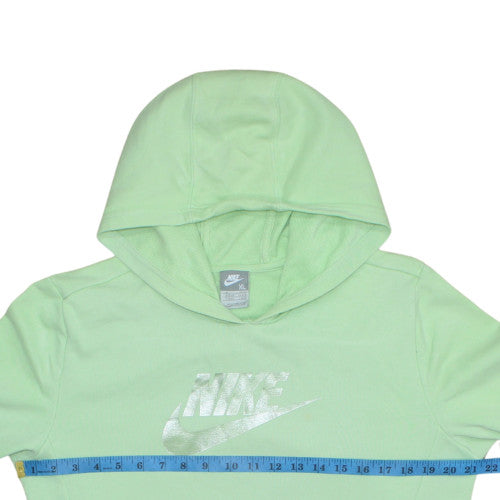 Nike Girls Mint Green XL Pullover Hoodie Sweatshirt Cotton Blend