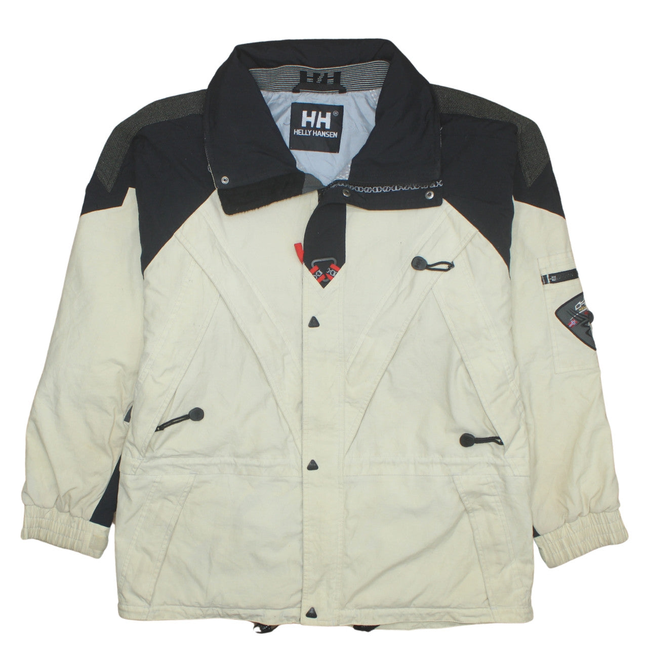 Helly Hansen Men's Beige Winter Parka Jacket Size S Water Resistant