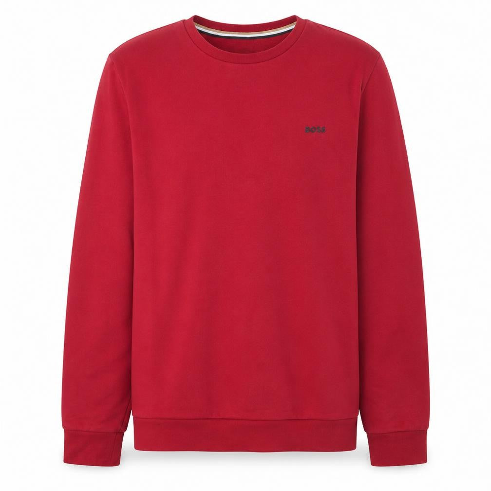 BOSS Boys Red Crew Neck Pullover Sweatshirt 16 Years Cotton Blend