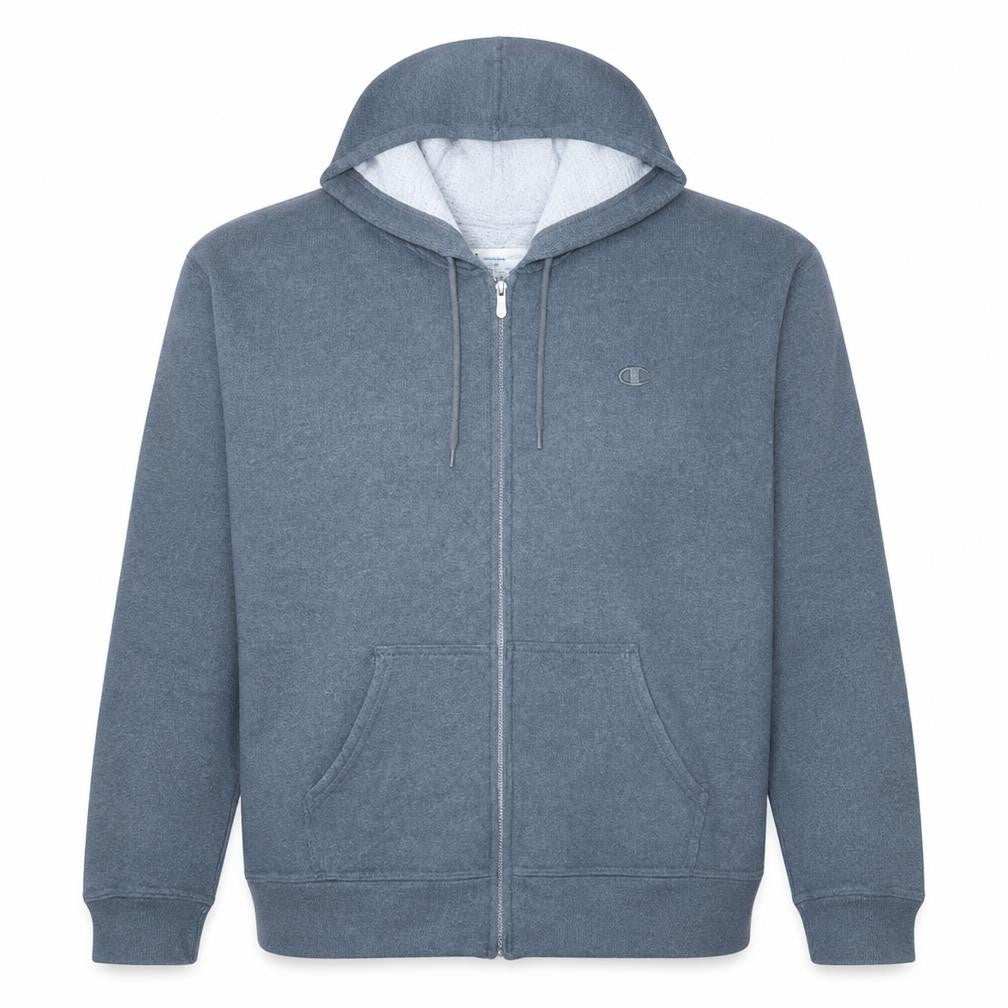 Champion Men’s Grey 2XL Full Zip Hoodie Sweatshirt