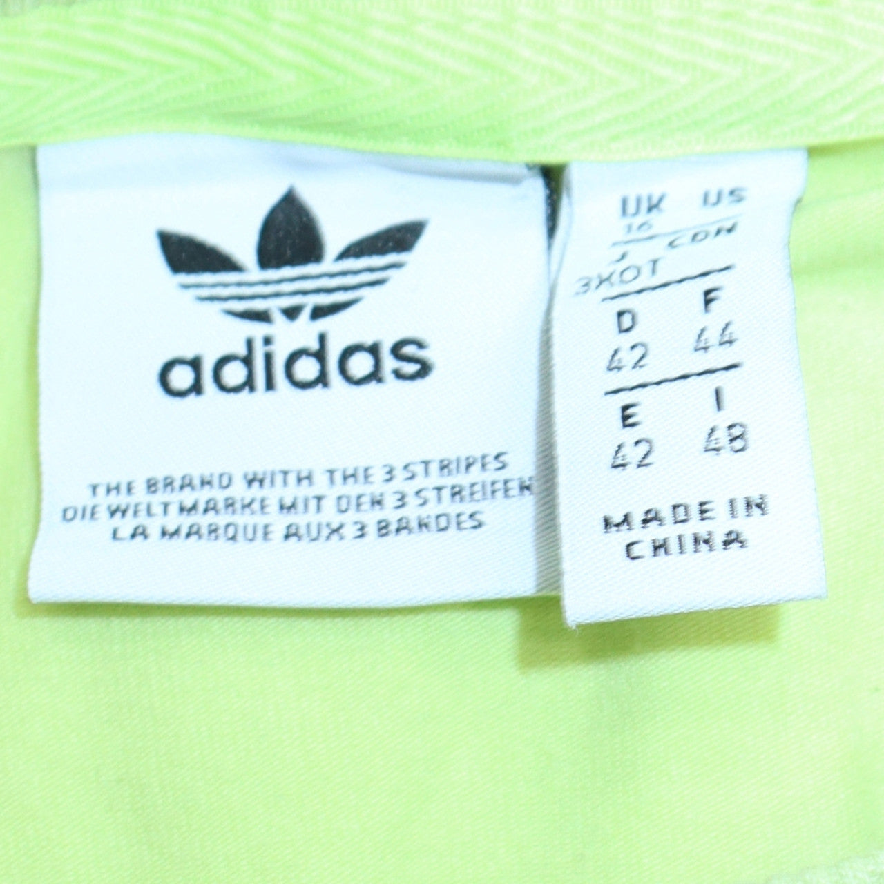 Adidas Womens Lime Green Long Sleeve Crew Neck Sweatshirt UK 16