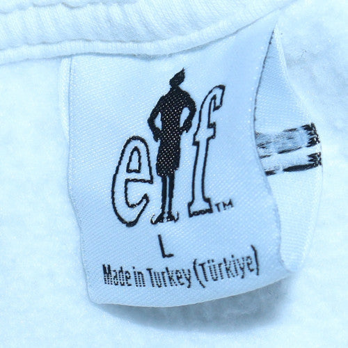 Primark Women’s White Elf Christmas Sweatshirt L Crew Neck Pullover
