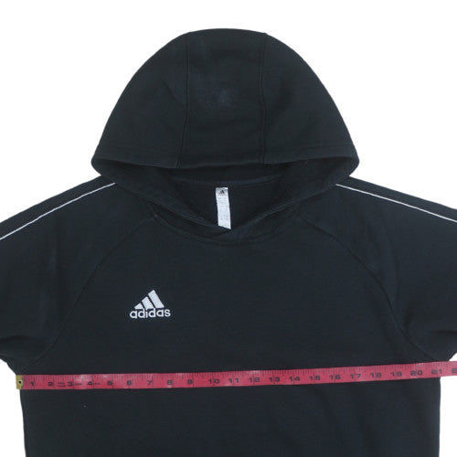 Adidas Men's Black Pullover Hoodie Medium Fleece Sportswear