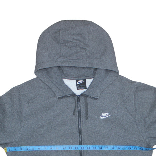 Nike Men's Grey Full Zip Hoodie L Fleece Classic Sweatshirt