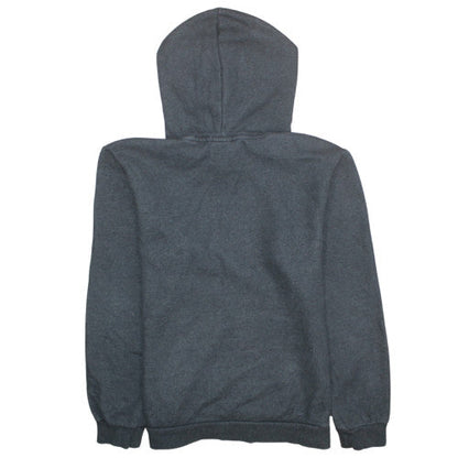 Brand and care label for Puma Men's Grey Pullover Hoodie, size S, Fleece Graphic Sweatshirt