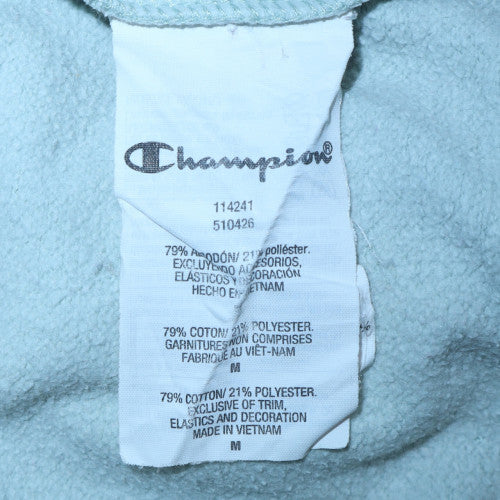 Champion Women’s Light Blue Pullover Hoodie Medium Cotton Blend