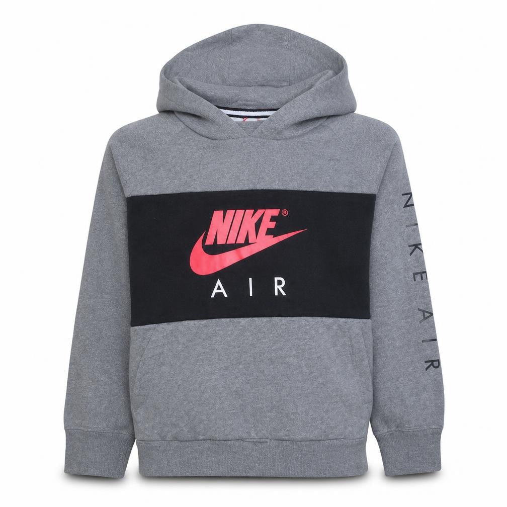 Nike Boys Grey XL Pullover Fleece Hoodie with Red Logo