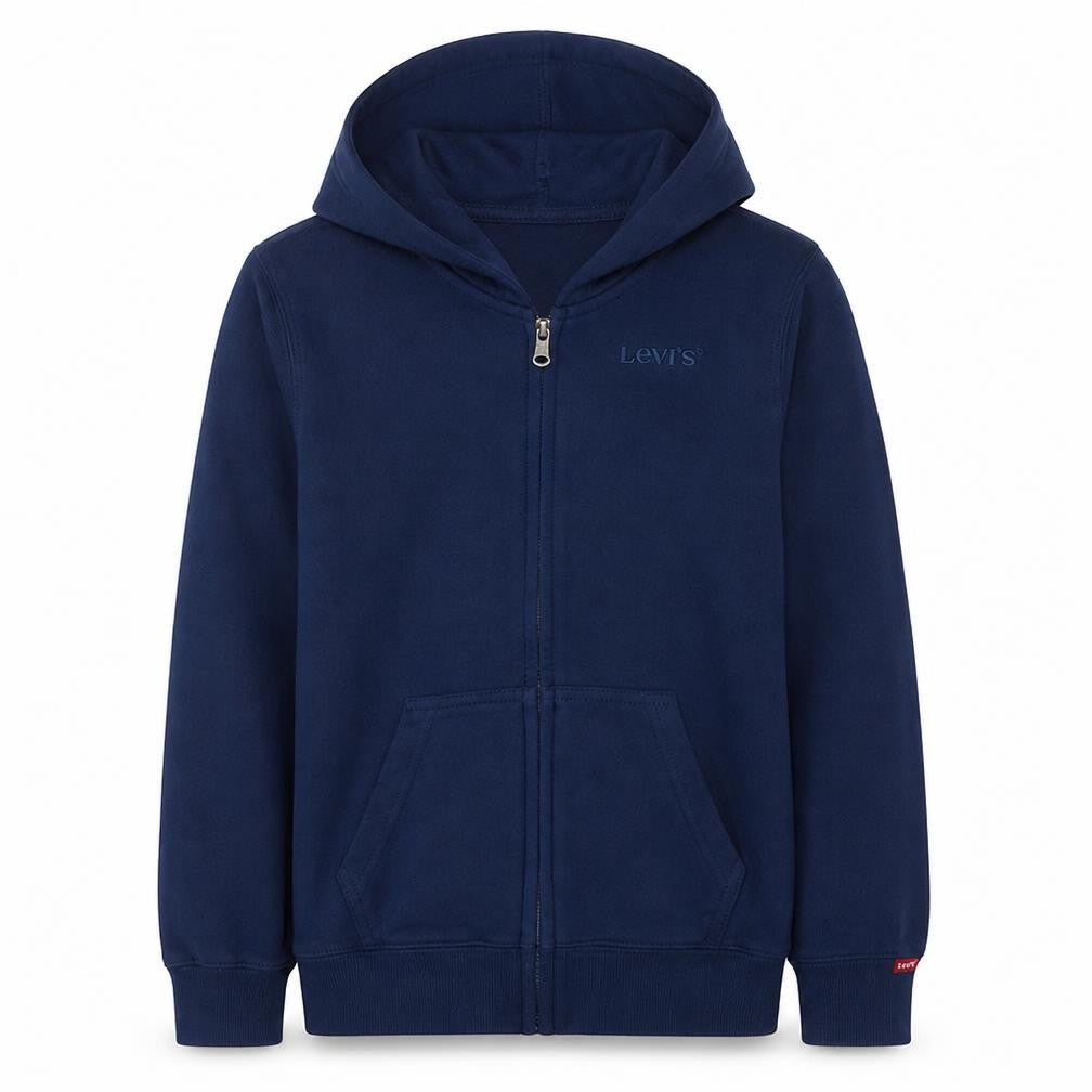 Levi's Boys Blue Full Zip Hoodie Size 14 Years Cotton Blend Logo Sweatshirt