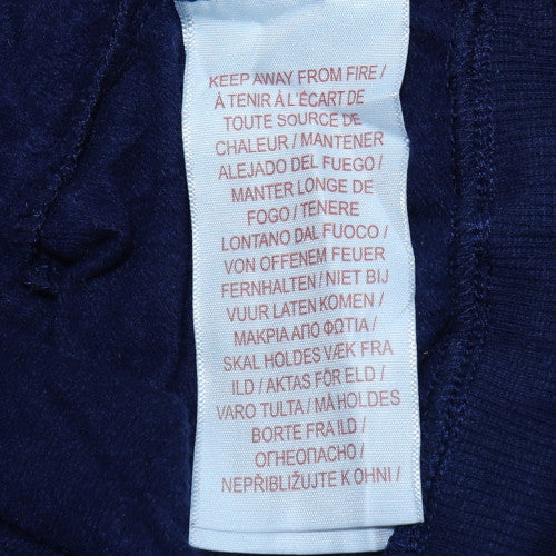 Levi's Boys Blue Full Zip Hoodie Size 14 Years Cotton Blend Logo Sweatshirt