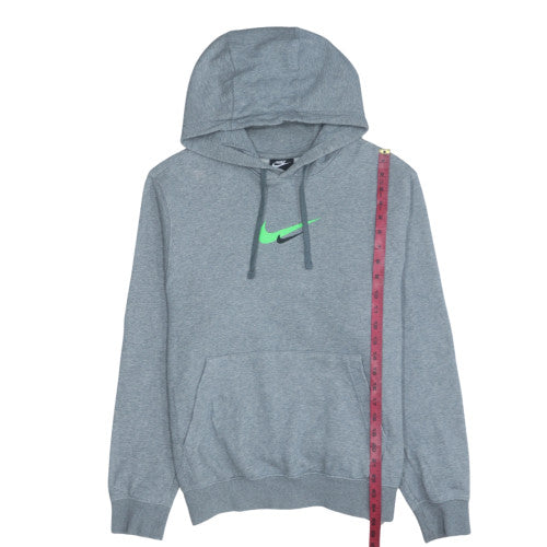 Nike Men's Grey Pullover Hoodie Small Logo Fleece Sportswear