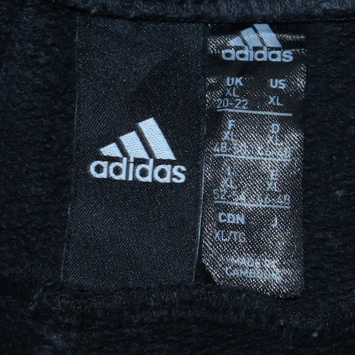 Adidas Women's Black XL Jogger Track Pants with Side Stripes