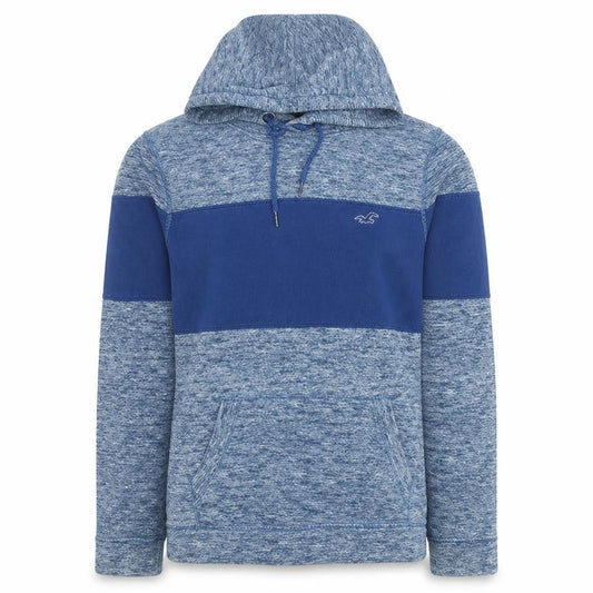 Hollister Men’s Blue Pullover Hoodie Size M Logo Hooded Sweatshirt