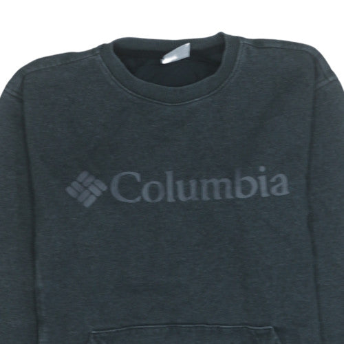 Columbia Men's Black Logo Crew Neck Fleece Sweatshirt M