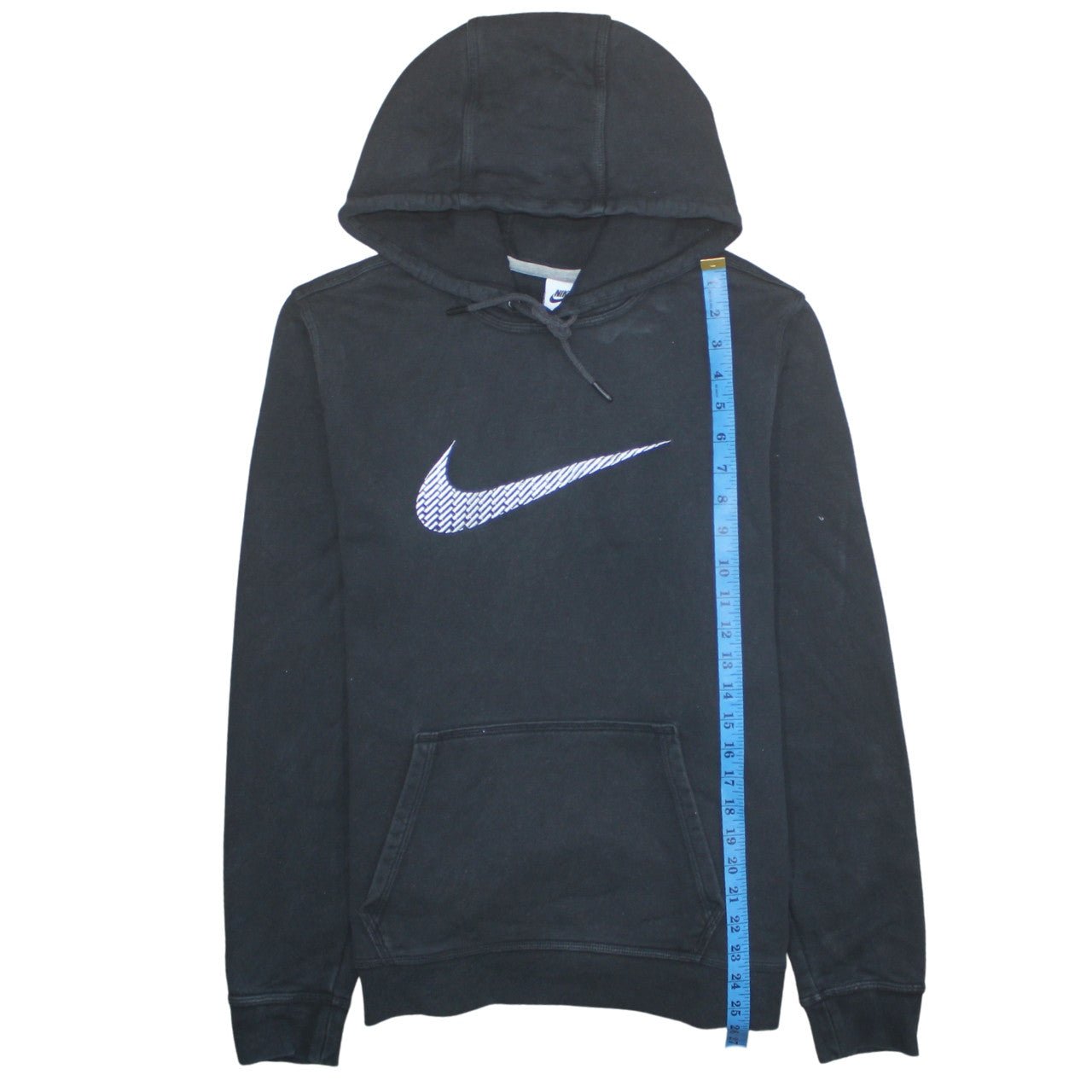 Nike Mens Black L Pullover Hoodie Graphic Logo Cotton Sweatshirt
