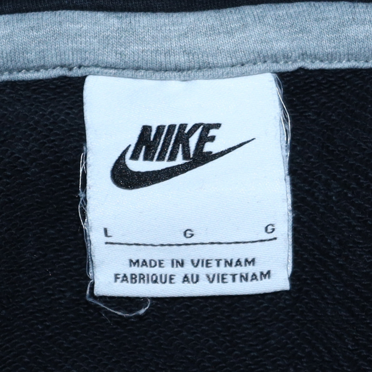 Nike Mens Black L Pullover Hoodie Graphic Logo Cotton Sweatshirt