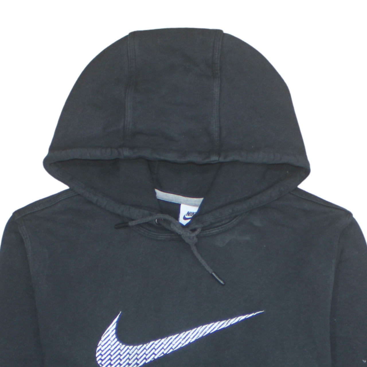 Nike Mens Black L Pullover Hoodie Graphic Logo Cotton Sweatshirt