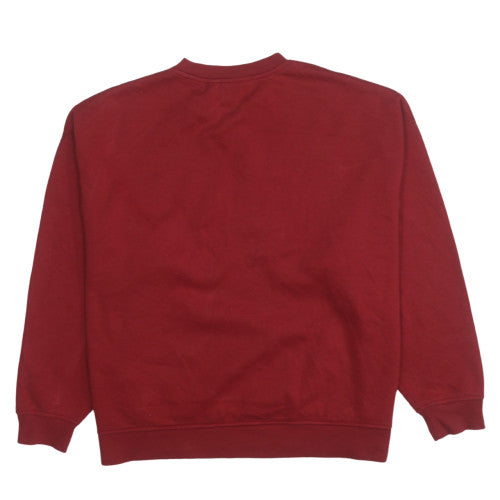 NBA Chicago Bulls Red Sweatshirt Women L Crew Neck Pullover