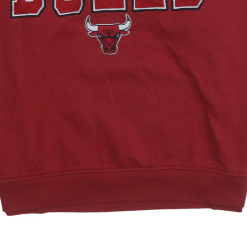 NBA Chicago Bulls Red Sweatshirt Women L Crew Neck Pullover