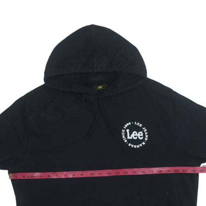 Lee Men's Black Pullover Hoodie L Classic Logo Cotton Sweatshirt
