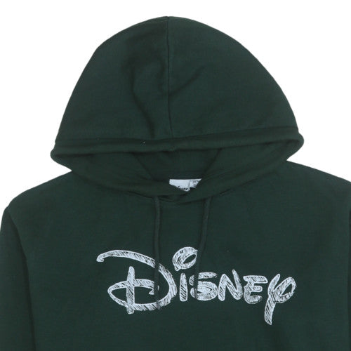 Disney Women's Green Pullover Hoodie Size S Fleece Sweatshirt