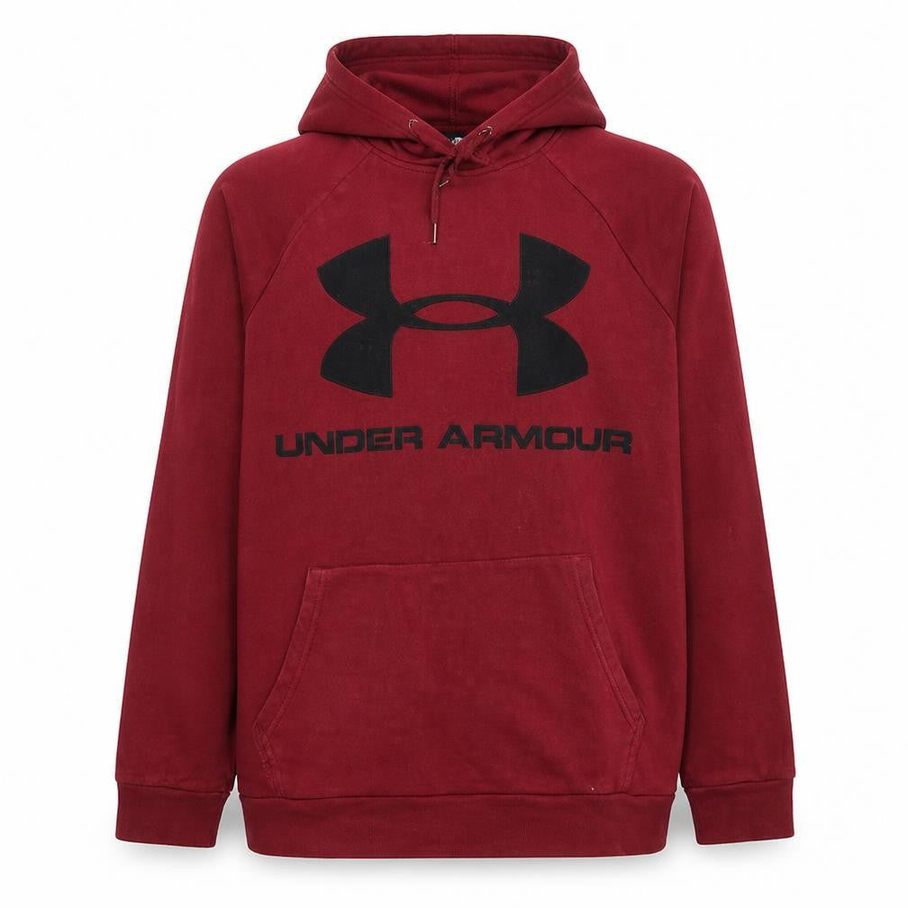 Under Armour Men's Red Pullover Hoodie M Logo Sportswear