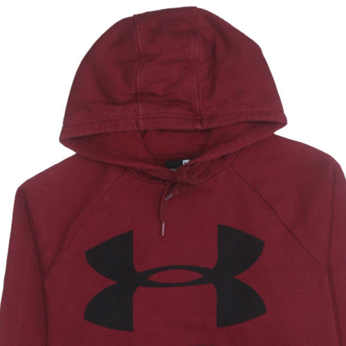 Under Armour Men's Red Pullover Hoodie M Logo Sportswear