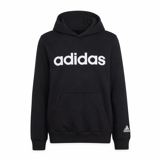 Adidas Women Black Pullover Hoodie L 16-18 Hooded Sweatshirt