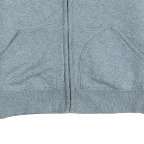 Converse Men's Grey Full Zip Hoodie S Regular Fit Casual Fleece