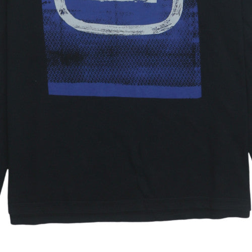 Quiksilver Men's Black Long Sleeve Graphic Surf Top Size M