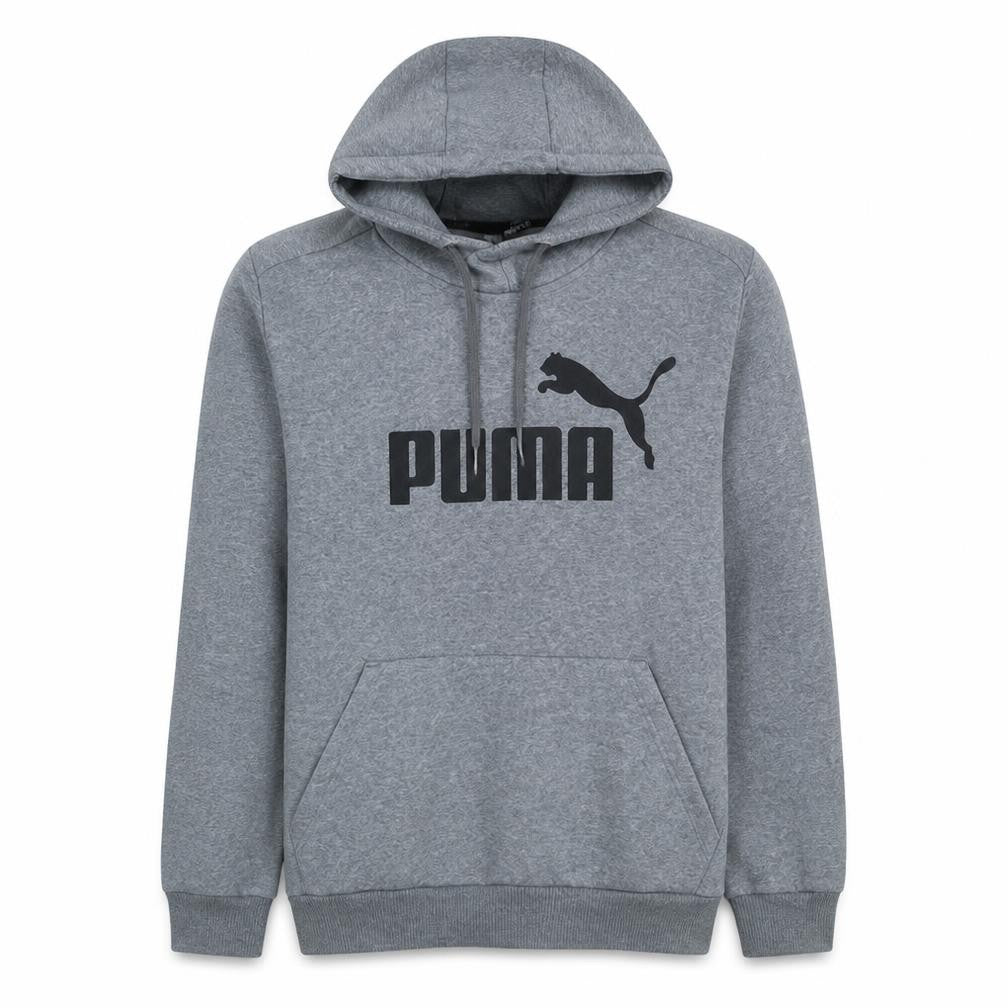 Puma Men's Grey Pullover Hoodie Small Regular Fit Fleece