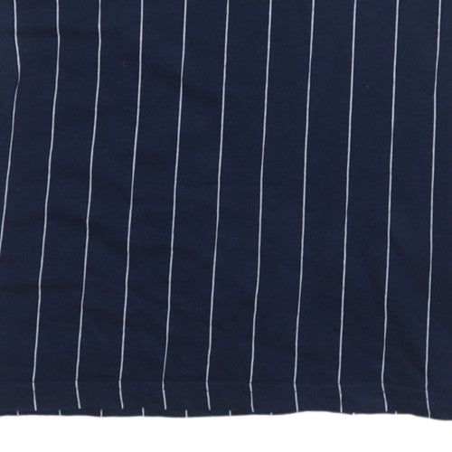 Fila Men's Navy Pinstripe Crew Neck Short Sleeve T-Shirt XS
