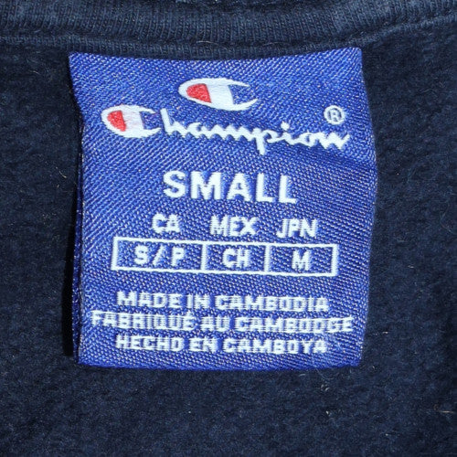 Champion Men's Blue Small Pullover Crew Neck Logo Sweatshirt