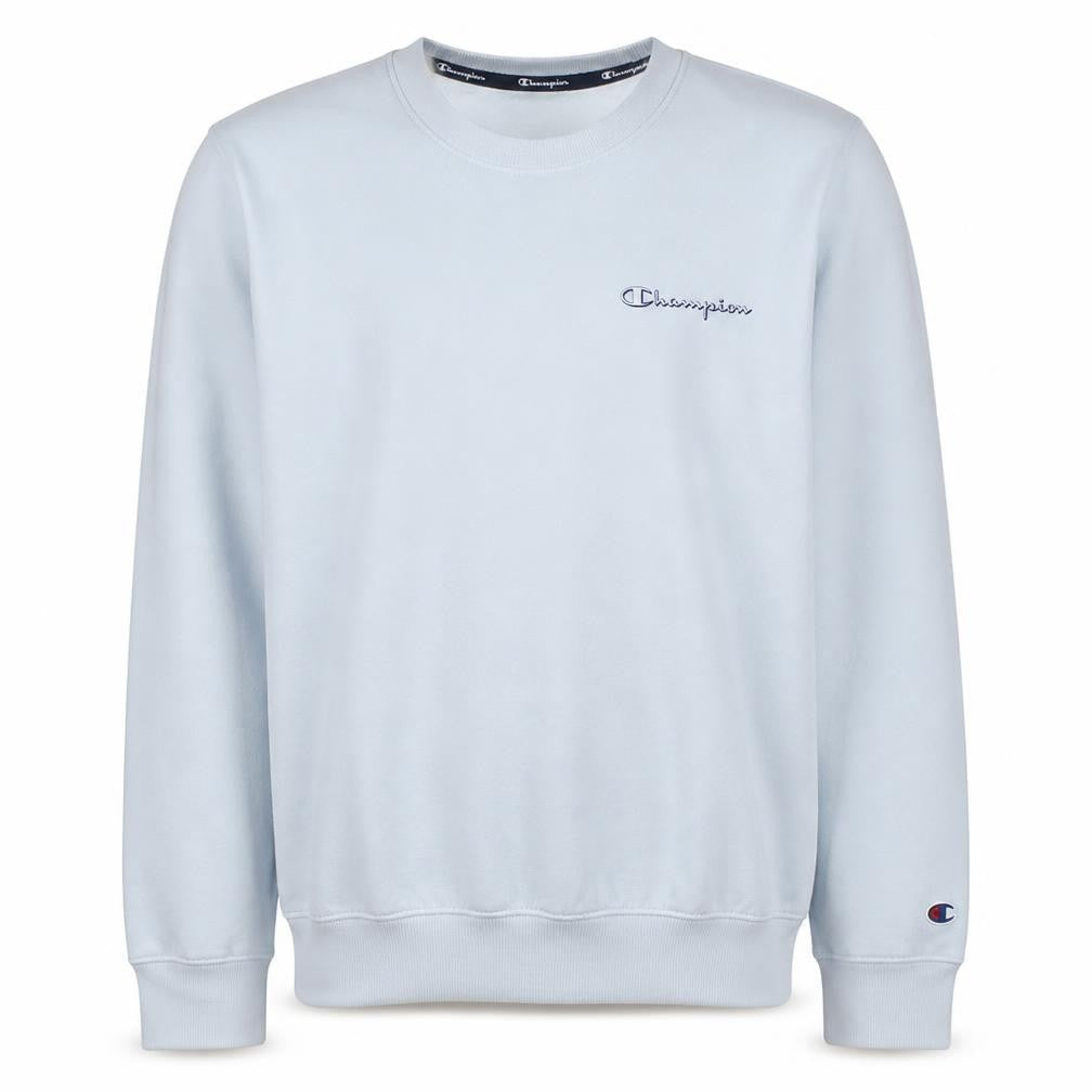 Champion Men's White Medium Pullover Sweatshirt Crew Neck Logo