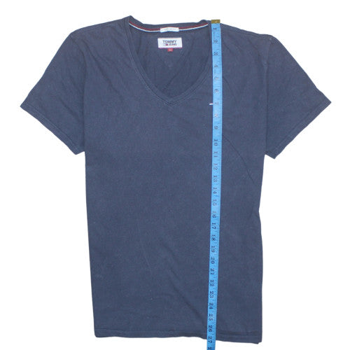 Tommy Jeans Men's Navy V-Neck Regular Fit Cotton T-Shirt M