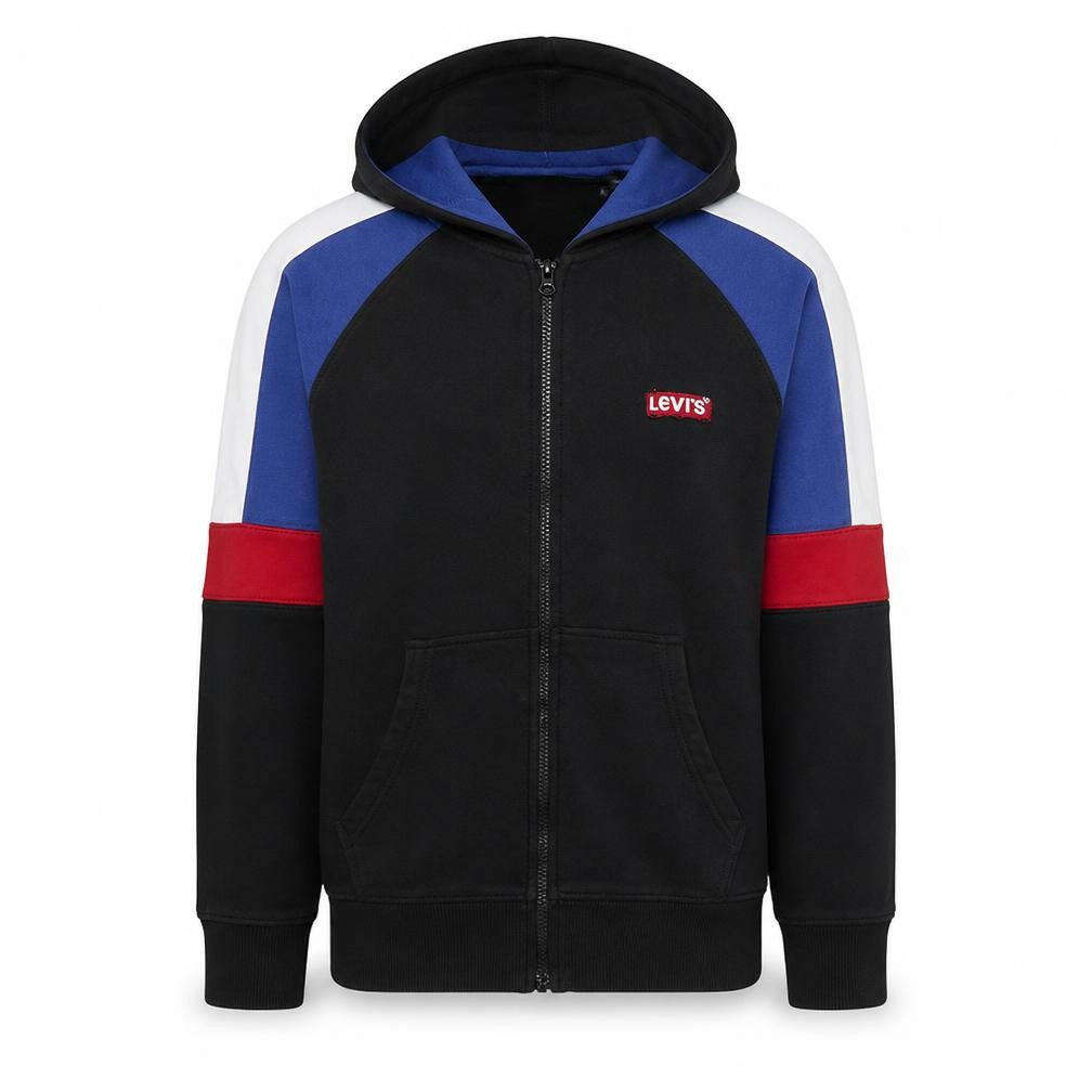 Levi's Mens Black Full Zip Hoodie Size S Regular Fit Logo Design