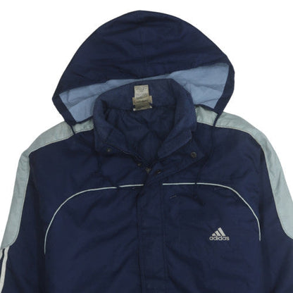 Additional view of Adidas Men's Blue Hooded Waterproof Parka Jacket, size M