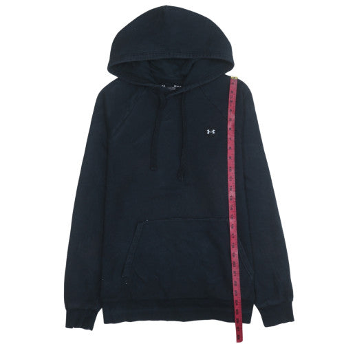 Under Armour Mens Black Pullover Hoodie M Relaxed Fit Fleece