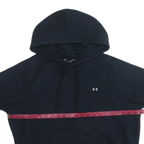 Under Armour Mens Black Pullover Hoodie M Relaxed Fit Fleece