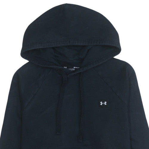 Under Armour Mens Black Pullover Hoodie M Relaxed Fit Fleece