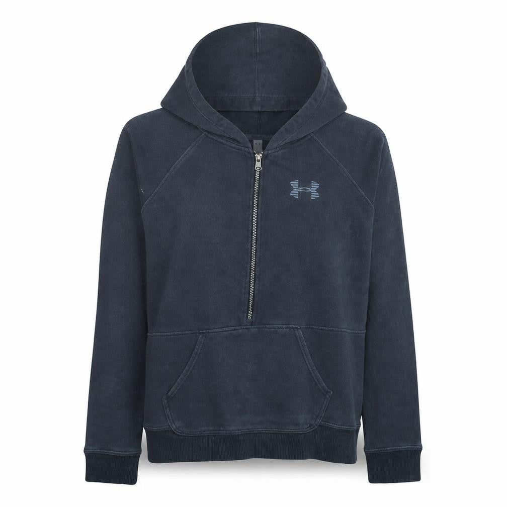 Under Armour Womens Black XL 1/2 Zip Hoodie with Logo Print