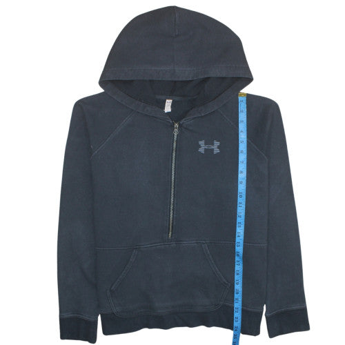 Under Armour Womens Black XL 1/2 Zip Hoodie with Logo Print