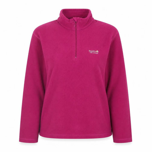 Regatta Women's Pink Fleece 1/4 Zip Pullover Sweatshirt Size 14