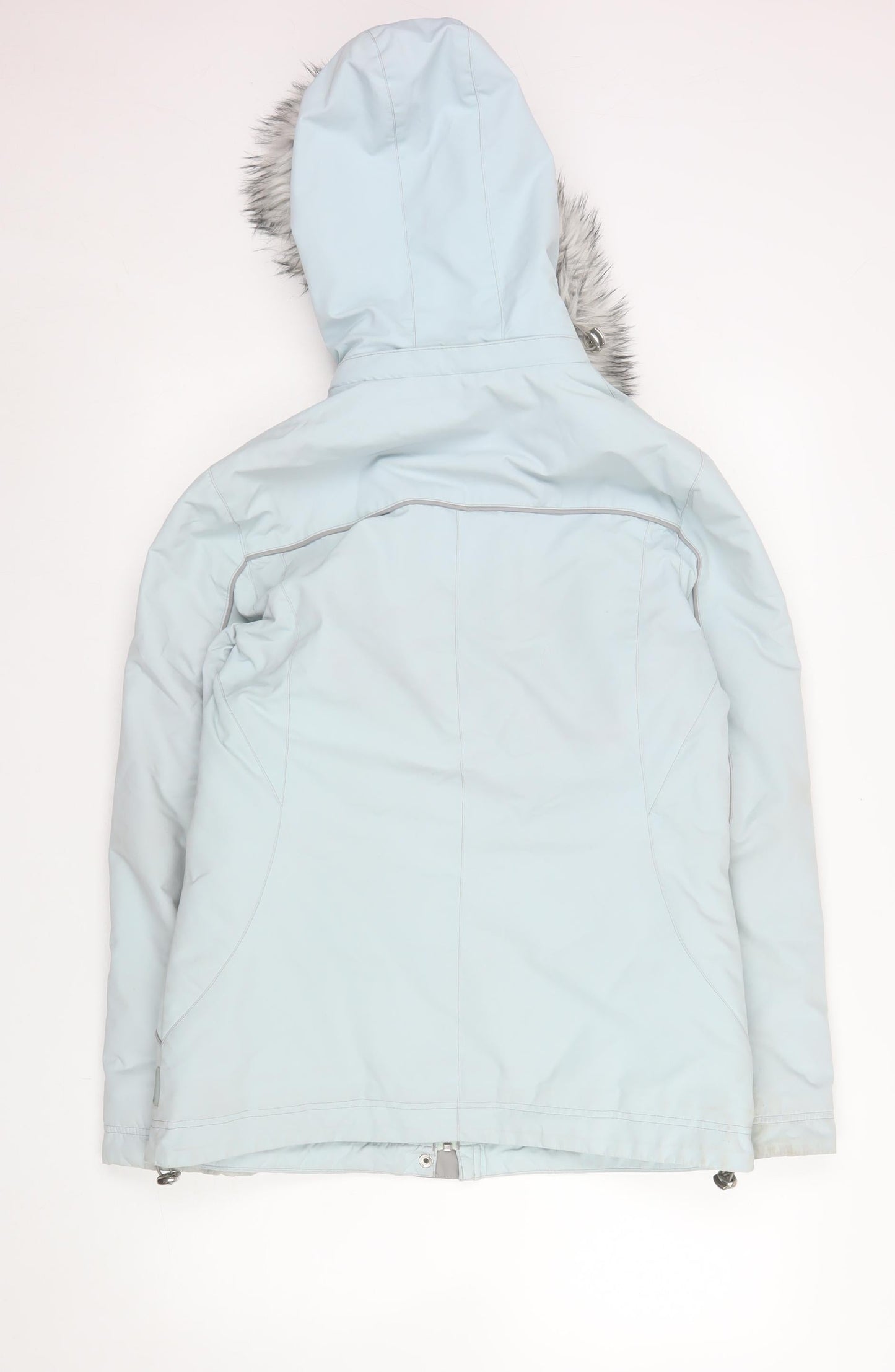Marks and Spencer Per Una Women’s Blue Fur Hooded Puffer Jacket S