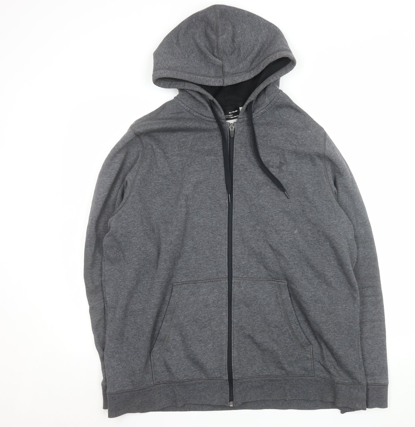Under Armour Men's Grey XL Hooded Full Zip ColdGear Jacket