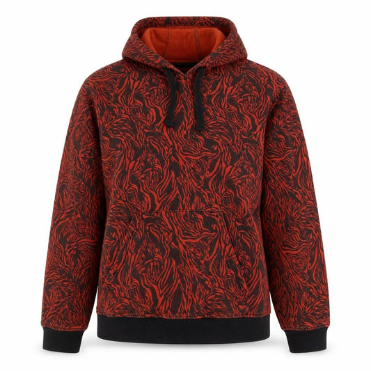 A.M. London Women's Red Black Animal Print Pullover Hoodie Size 12