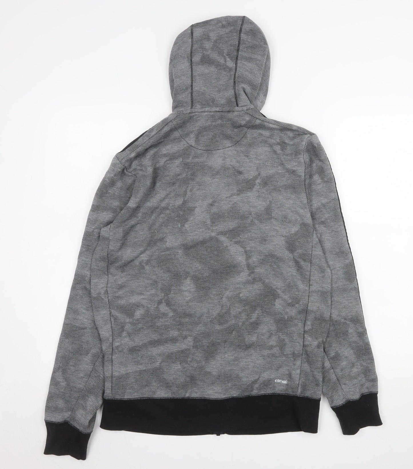 Adidas Men Grey Sport Essentials Hooded Full Zip Jacket M