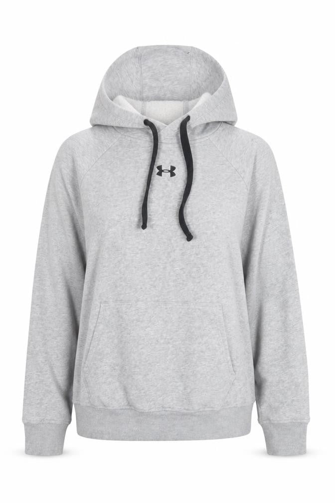Under Armour Women's Grey Pullover Hoodie Small Loose Fit Cotton Blend