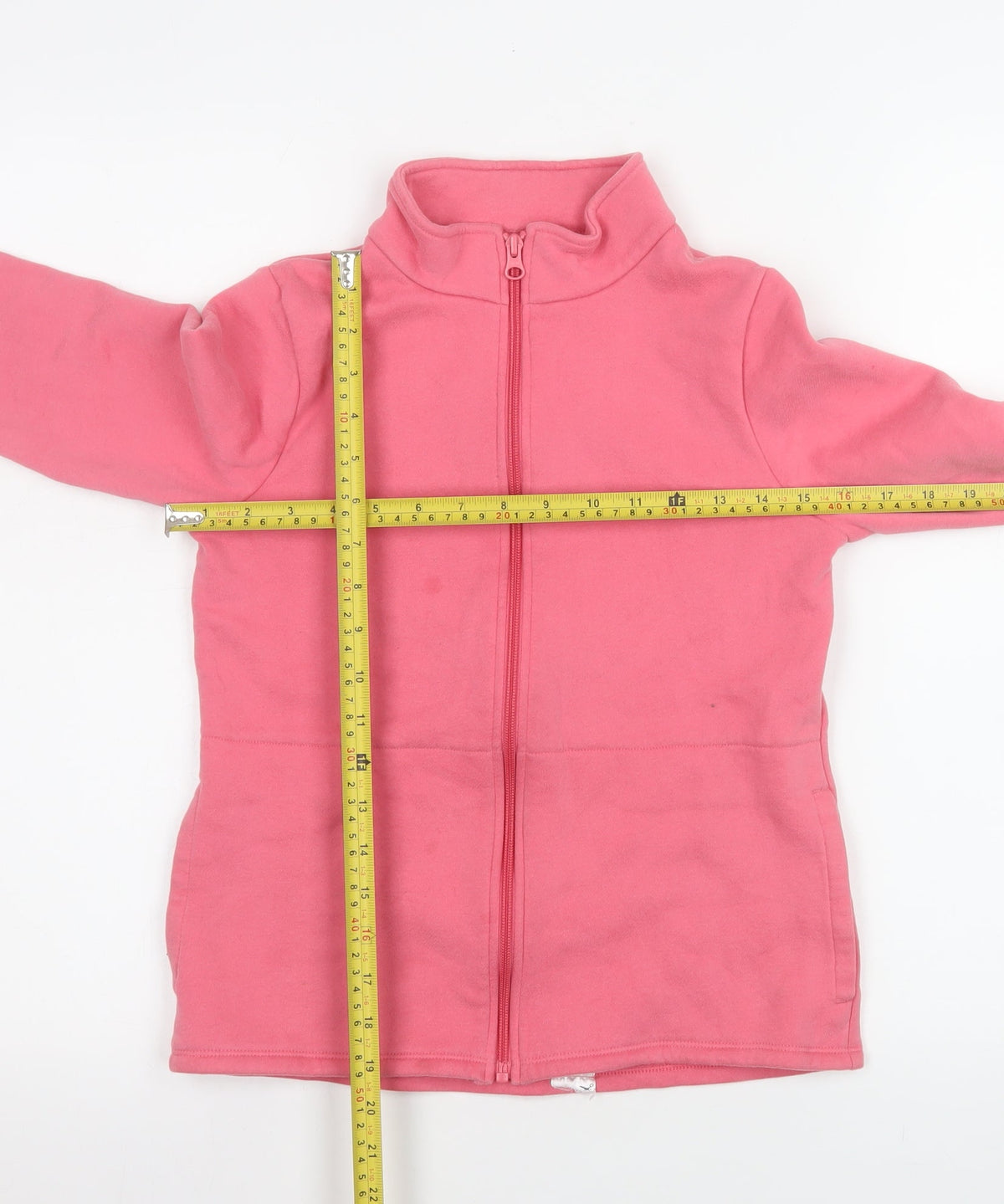 Decathlon Girls Pink Full Zip Fleece Jacket 12-13 Years Lightweight
