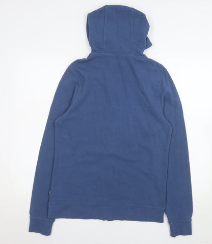Saltrock Men's Blue Hooded Full Zip Cotton Jacket S