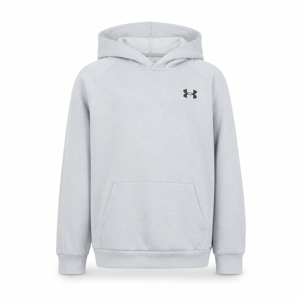 Under Armour Boys Grey Pullover Hoodie YLG Cotton Blend Fleece